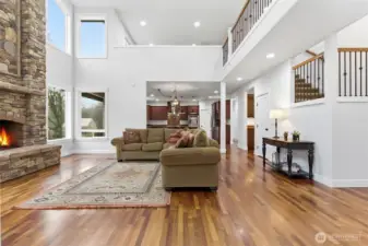 Vaulted Ceiling in living room, 20ft Christmas tree will fit.