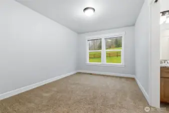 Upstairs bedroom #3, featuring walking in closet and bathroom