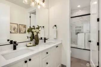 Shared bath between bedrooms 1 & 2