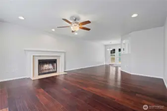 From the living room to the dining room with fresh paint throughout