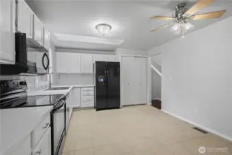 Perfect for a breakfast nook or more cabinetry