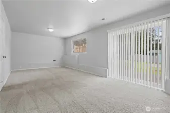 Lower level rec room is a fabulous flex space and has access to the outside.  TV room, Game room, home office, work out room, playroom...endless possibilities