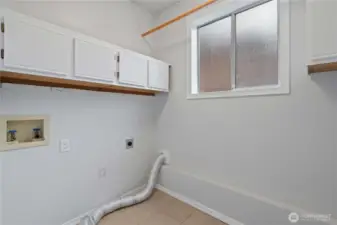Lower level laundry room