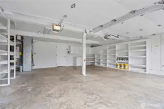 Garage has tons of storage already built in