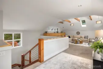 On the upper floor landing.