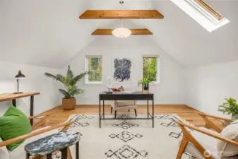 The second large bonus space makes a great home office, art studio or guest space.