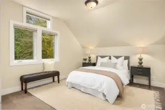 The south facing upper bedroom.