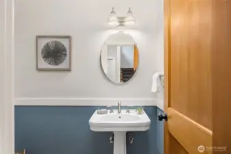 The powder room on the main floor.