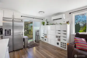 Back door to the hot tub and sauna.