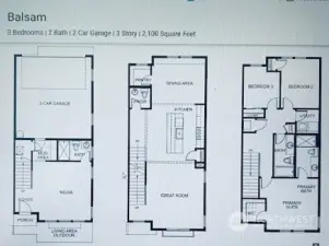 Balsom Floor plan 2100 square feet