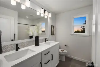 Photos are from the model home at Foxmoore and for visualization purposes only. Plans, colors, building orientation, finishes, home outlook, and other details can and WILL vary.