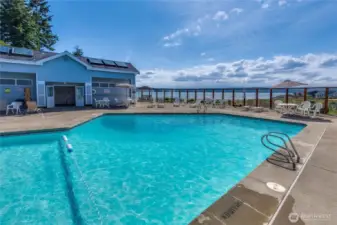 The outdoor pool at the clubhouse.