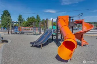 The playground outside the clubhouse.
