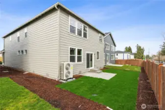 Yard space but not overwhelming to maintain!