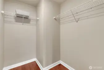 Bright walk-in-closet