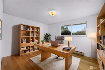Upstairs bedroom or office space  (virtual staging)
