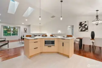 Huge kitchen with a