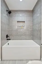 Full bath on upper level