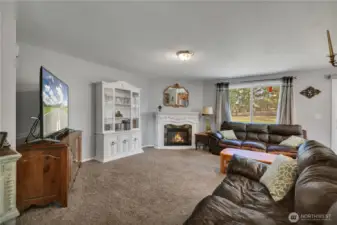 Fireplace is electric and does not convey.