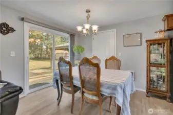 Plenty of room for a large dining table.