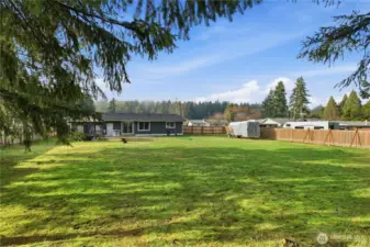 The house is situated towards the front of the lot making for an amazing backyard!