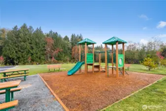 Parks, play structures, open space, picnic tables, trails.