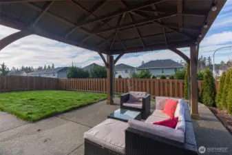 Backyard designed for comfort and functionality.