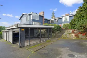 Designated covered parking spot