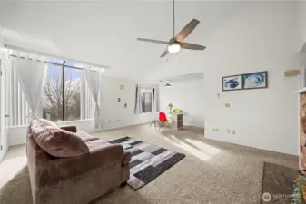 Main living area light filled living room