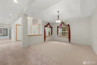 Formal dining room off the entry.