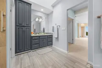 Vanity area in primary bath.