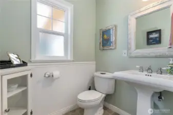 1/2 guest bath on main floor. Plenty of room to turn into a full bath.