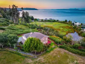 Sunrise over the house