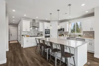 No waste of space. This home maximized closets and cabinets. Even extra storage under bar!