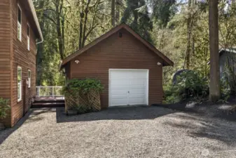 The oversized garage features an EV charging station and plenty of room for tools, hobbies, and equipment—perfect for projects, storage, or your next adventure-ready setup.