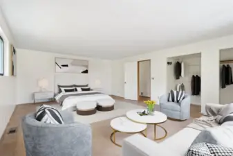 Large main level bedroom - Virtually staged to show potential of this space!