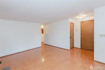 The hardwood floors make it nice.