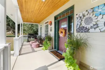 Covered entry with elegant finishes for a warm first impression.