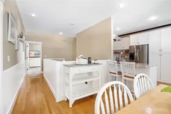 Hardwood floors add warmth and durability throughout the main level