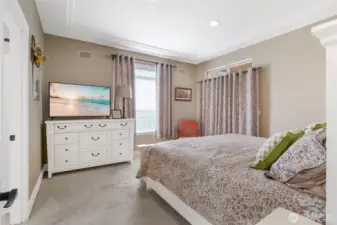 Primary bedroom with room for a sitting area