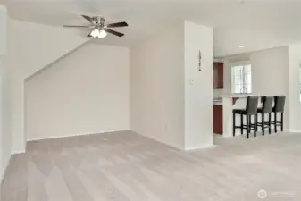 Separate dining area or a perfect office space.