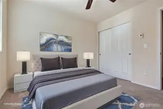 Second bedroom is spacious.