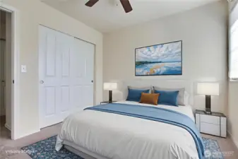 Third bedroom is also spacious. Virtually staged.