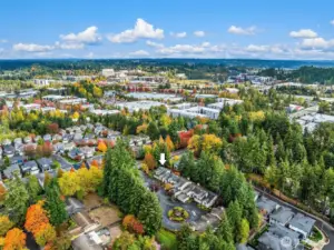 Location of the townhome from Totem Lake Shopping Center