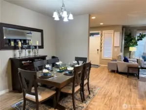 dining and entry  view from the hallway