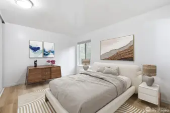 primary bedroom - staged