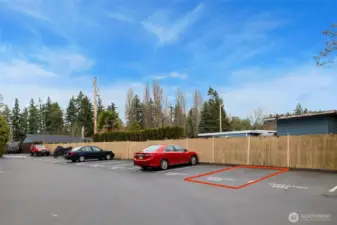 dedicated parking space