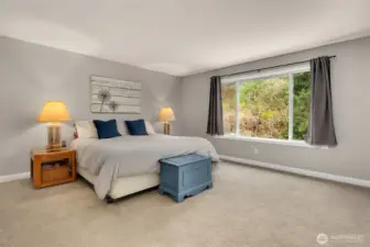 Massive primary bedroom with space for a seating area, or oversized furniture, or meditation space… you choose!