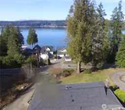 View from above by detached garage