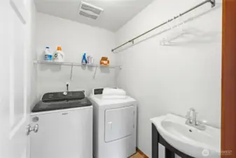 Laundry is conveniently located upstairs, and washer & dryer stay for new owners.